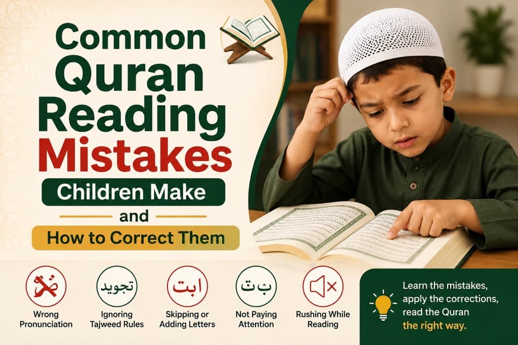 Common Quran Reading Mistakes Children Make and How to Correct Them
