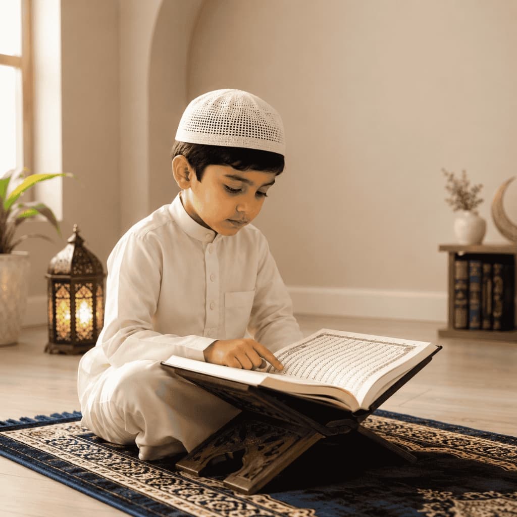 Student in London studying Quran online with a certified tutor